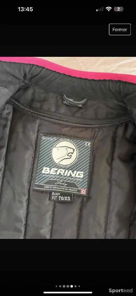 Veste moto  - Femme d'occasion Ajouté le : 01/06/2024