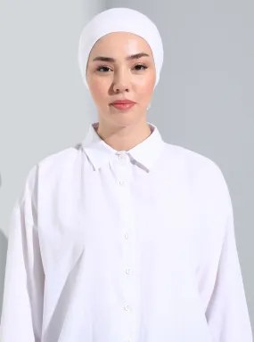 White - Plain - Cotton - Viscose - Bonnet