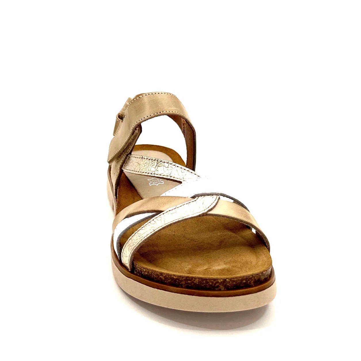 Xapatan 1633 Cuir Beige Blanc Or